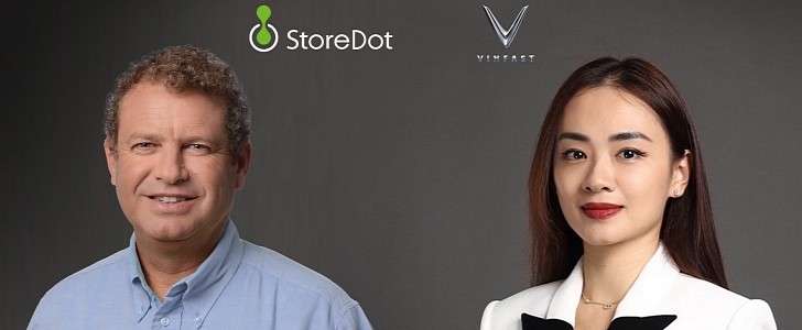 Doron Myersdorf and Pham Thuy Linh announce Series D funding round for StoreDot with VinFast as lead investor