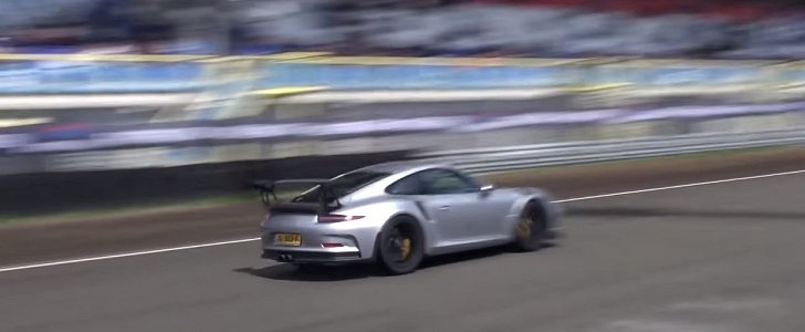 Straight-Piped Porsche 911 GT3 RS PDK on the track