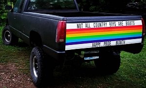 Straight, White Country Boy Tricks Out Chevy Silverado in Honor of Pride Month