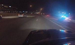 800 HP Challenger Hellcat Films Police Busting Street Racers in Mexico