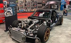 Stripped Out Mazda RX-7 Has AWD and Billet 4-Rotor Turbo