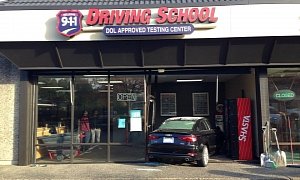 Student Taking Driver’s Test Crashes Car Through the School’s Window