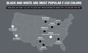 Study: Most Popular Car Color is Black, Black Ford F-150 is Leading the Ranking