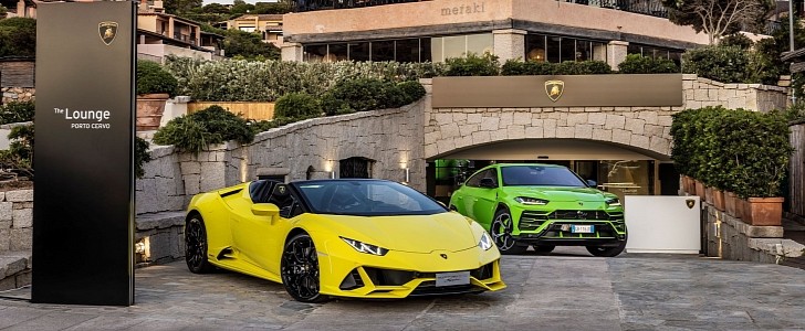 The latest Lamborghini models will be showcased at the temporary Lounge in Porto Cervo