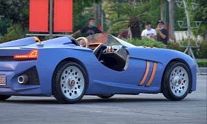Stunning Wooden BMW 328 Hommage Looks Striking in Periwinkle Color, Is Drivable Too
