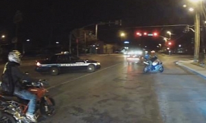 Stunt Rider Flees from Police