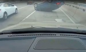 Stupid "Mine Is Bigger than Yours" Dispute Ends with Flipped-Over Car