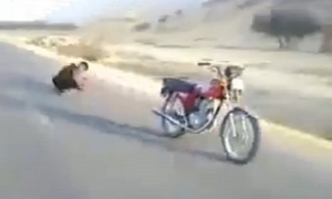 Stupid Moto Stunt Ends Very Badly