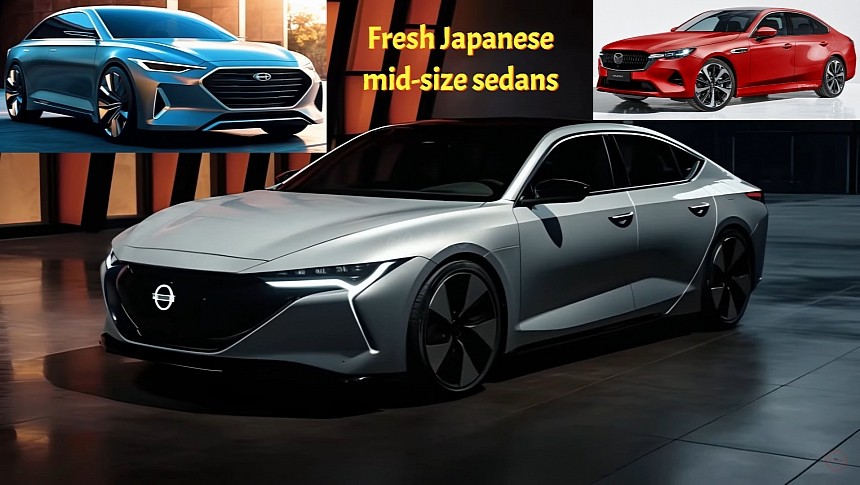 Nissan Altima & Subaru Legacy & Mazda6 renderings