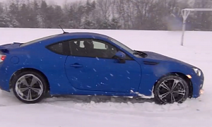 Subaru BRZ Plays in the Snow