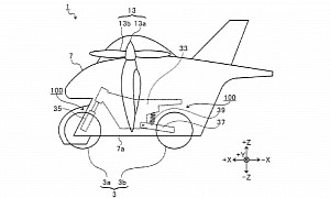 Subaru Designs a Flying Motorcycle with Wings and Everything