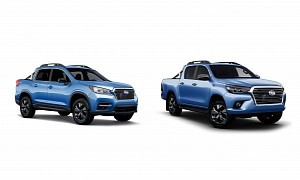 Subaru "Hilux" and Subaru Ascent Pickup Truck Rendered