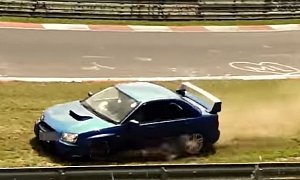 Subaru Impreza WRX STI Nurburgring Crash Looks Like Brake Failure Horror
