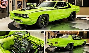 Sublime Green 1973 Plymouth Road Runner Is No Lemon Thanks to Supercharged HEMI V8