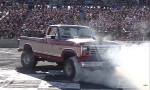 Suicide-Door 1985 Ford F-150 Runs Everything Backwards, Including the Burnouts