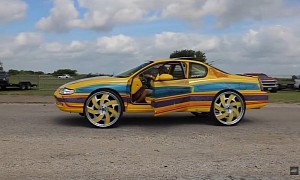 Suicide-Door 2000s Chevy Monte Carlo Screams for Attention With LED-Infused 26s