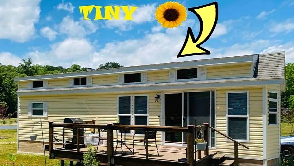Sunflower tiny is a park model with all the creature comforts of home and an inspirational story