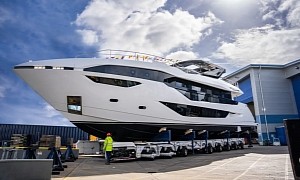 Sunseeker’s Highly-Anticipated 100 Yacht Hits the Water, Gears Up for Sea Trials
