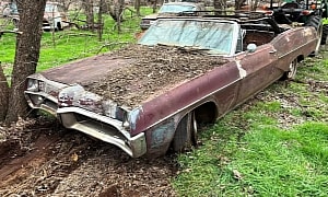 Super Rare 1967 Pontiac 2+2 Convertible Neglected for 51 Years Is a Sad Sight