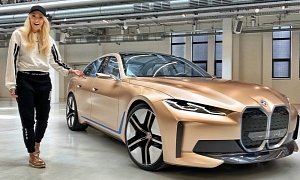 Supercar Blondie Checks Out BMW i4 Electric Car, the Details Are Amazing