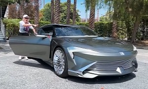 Supercar Blondie Drives 2024 Buick Wildcat EV Concept Car, She Is Amazed by the Design
