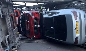 Supercar Carnage – Vehicles Totaled After the Truck Transporting Them Tipped Over
