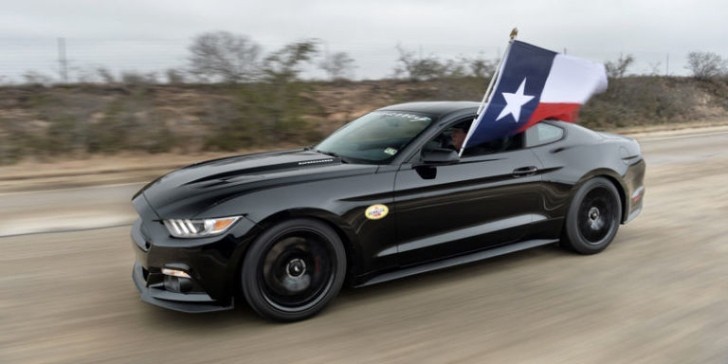 Supercharged 2015 Hennessey Mustang Hits 195 MPH, Drives Back Home