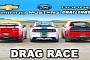 Supercharged All-American Muscle Drag Race: Mustang Vs Camaro Vs Challenger