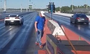 Supercharged Corvette Drag Races Modded Audi RS7, Humiliation Is Hard