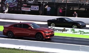 Supercharged Corvette Drags Challenger and Charger Hellcat, Redeye, All Sound Rad