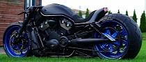 Supercharged Harley-Davidson V-Rod “Blue Wheels” Looks Like Straight Out of Terminator