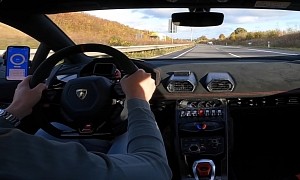 Supercharged Lamborghini Huracan Doesn't Whine About Going Flat-Out on the Autobahn