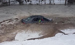 Supermom Saves 4-Year-Old Trapped Inside Car Submerged in Frozen Pond