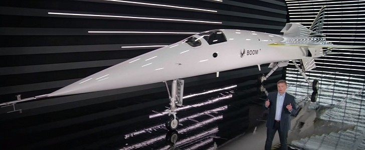 Boom CEO Blake Scholl and the XB-1 demonstrator