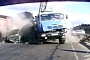 Surprise Truck Attack on Russian Highway!