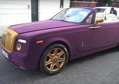 Surprisingly, It's Not a Rapper Driving This Purple Velvet Rolls-Royce Phantom Drophead
