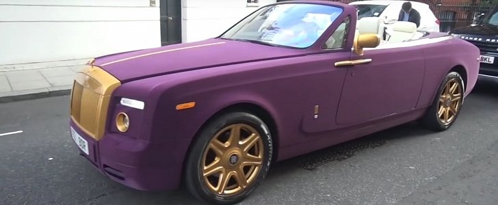 Purple Velvet Rolls-Royce Phantom Drophead 
