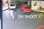 Surveillance Camera Catches Valet Crashing Client's Car