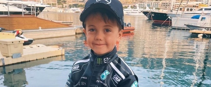 Susie and Toto Wolff's Son Jack as Lewis Hamilton