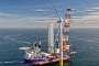 Sustainable Mega-Ship With 400-Foot Tall Legs to Install Next-Gen 20 MW Wind Turbines