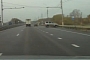 SUV Does Pirouette on Russian Highway