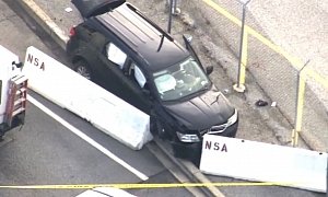 Dodge Journey Rams NSA Headquarters Barrier, Shooting Reported