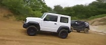 Suzuki Jimny Takes On a Hummer H2 on an Uphill Dirt Drag Race, Humiliation Follows