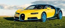 "Swedish Flag" Bugatti Chiron Sport Shows Yellow and Blue All Over