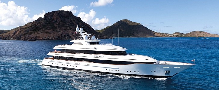 Lady Britt may be a decade old, but it's still a prestigious luxury charter yacht