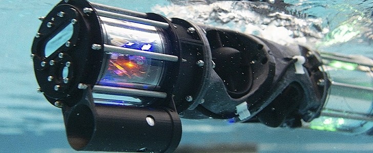 The underwater snake robot is a swimming version of a previous model