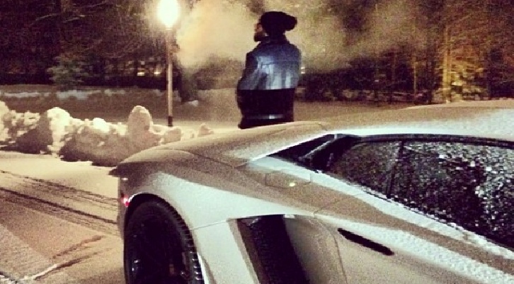 Swizz Beatz and his Lamborghini Aventador