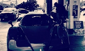 Swizz Beatz Spotted Pumping Gas into His Limited-Edition Ferrari Enzo