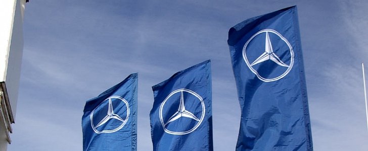 Mercedes Benz flags