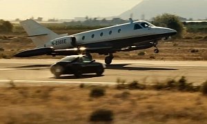 Taking Out a Plane’s Landing Gear with a Porsche: Liam Neeson Style